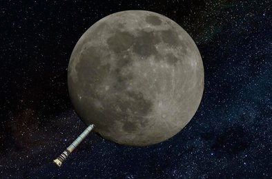 Луна, SpaceX, ракета, космос, столкновение