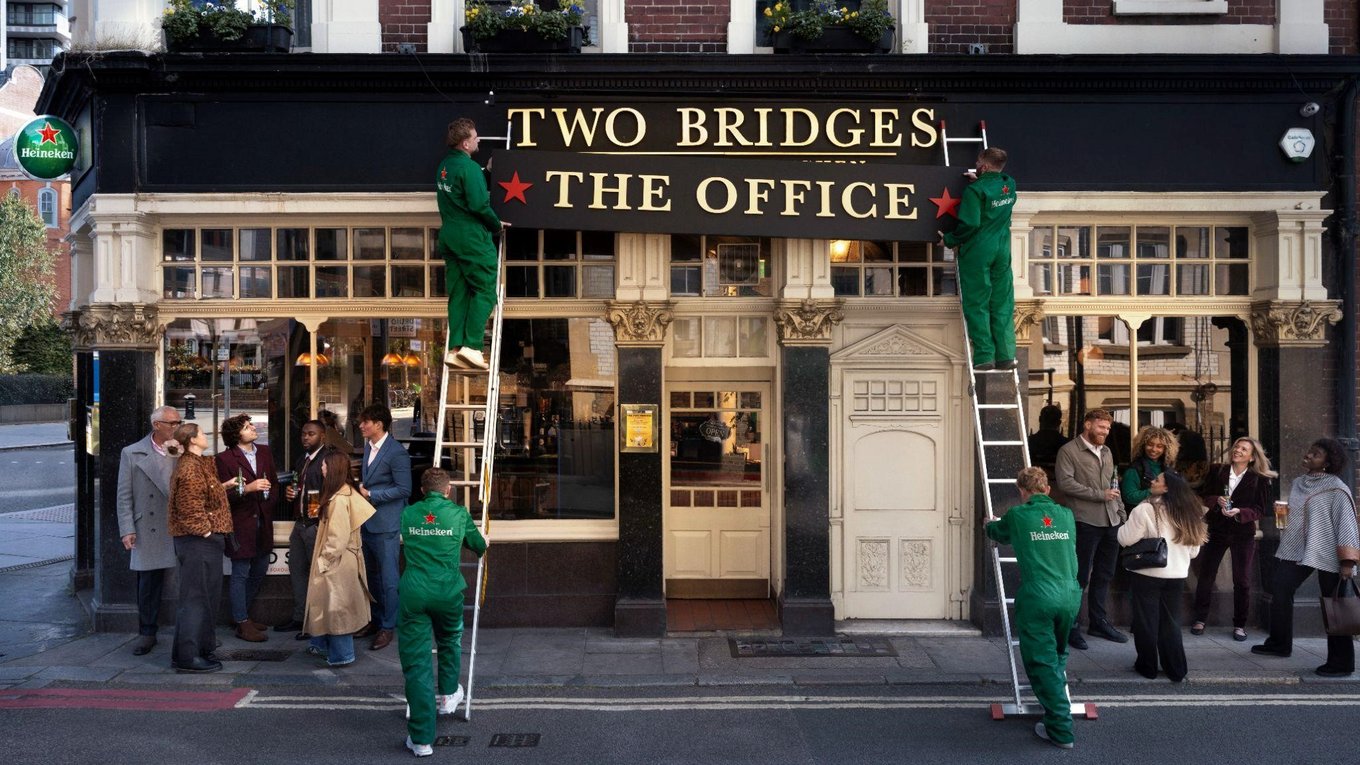 паб, Heineken, офис, коллеги, встречи