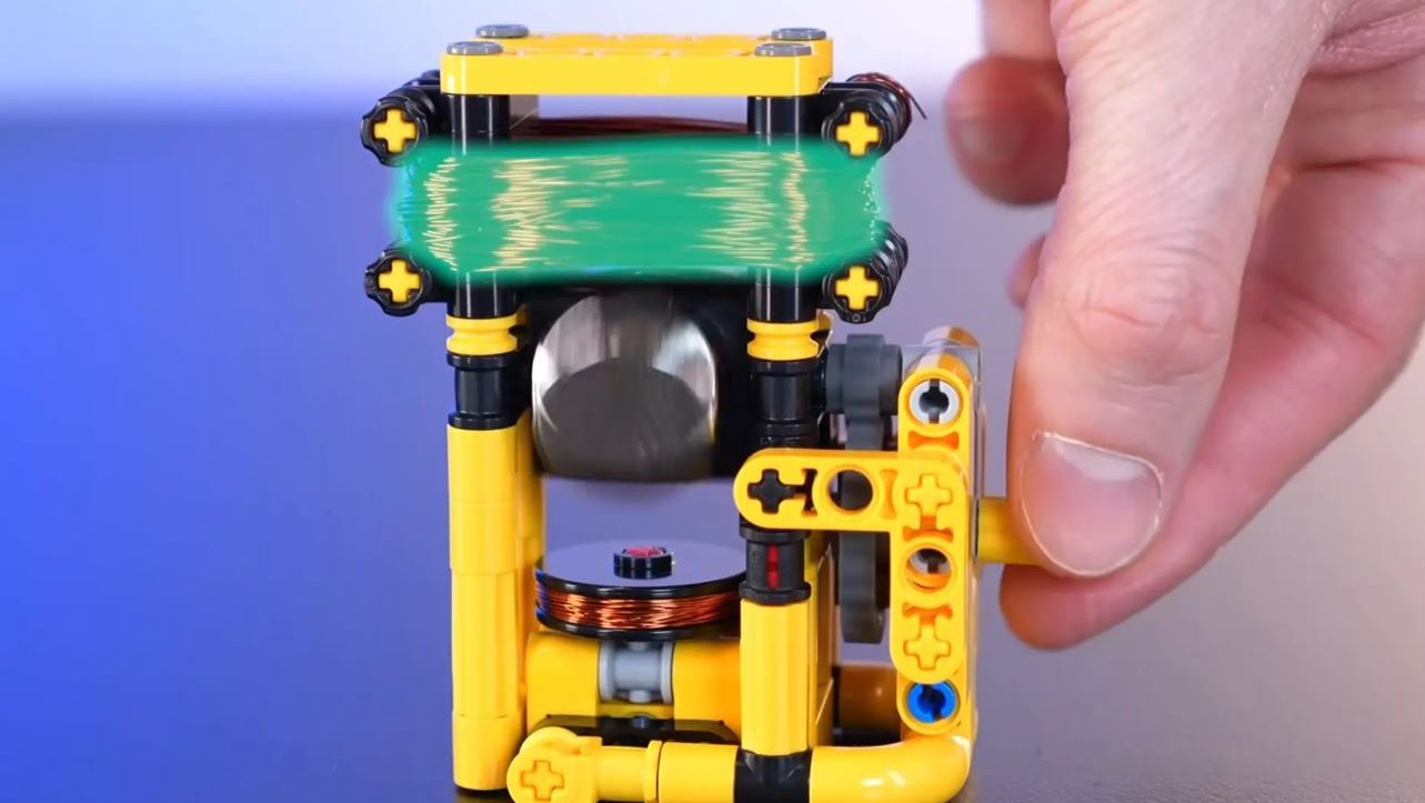 LEGO, электродвигатель, электромагнетизм, неодимовыемагниты, транзистор