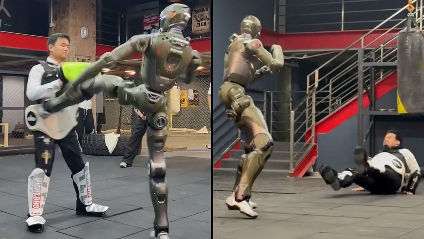 Китай, робот, видео, технология, безопасность