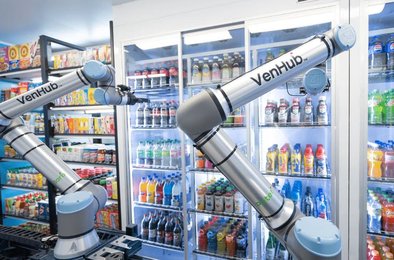 роботизированный магазин, автоматизация торговли, ИИ в ритейле, VenHub Лос-Анджелес, технологии будущего