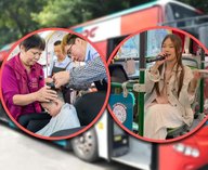 автобусы, Китай, караоке, развлечения, транспорт