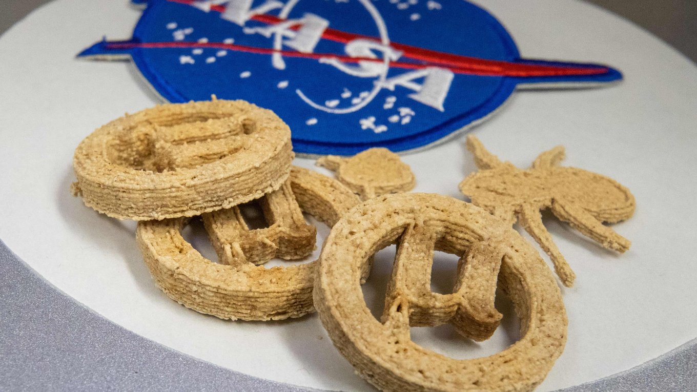 астронавты, пластик, печенье, NASA, космос