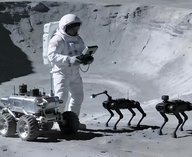космос, Луна, Китай, роботы-собаки, космонавты, лунные миссии