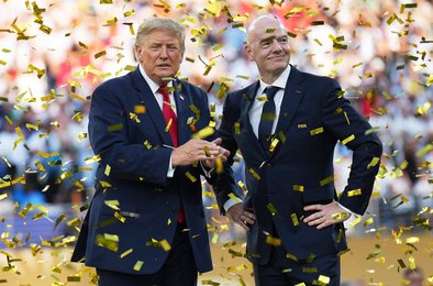 Трамп, Инфантино, ФИФА, ООН, Гутерриш