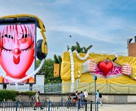 Лондон, 3D-инсталляция, анимированное сердце, билборд с сердцем, городской арт