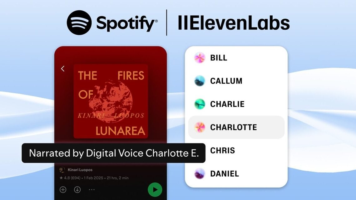 Spotify добавляет больше аудиокниг с голосом ИИ
