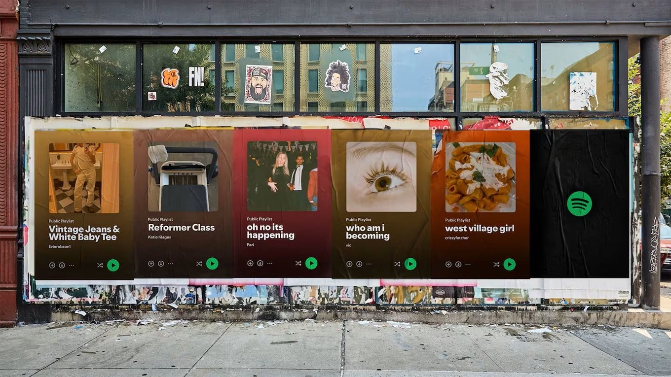 Spotify, плейлисты, реклама, Нью-Йорк, музыка