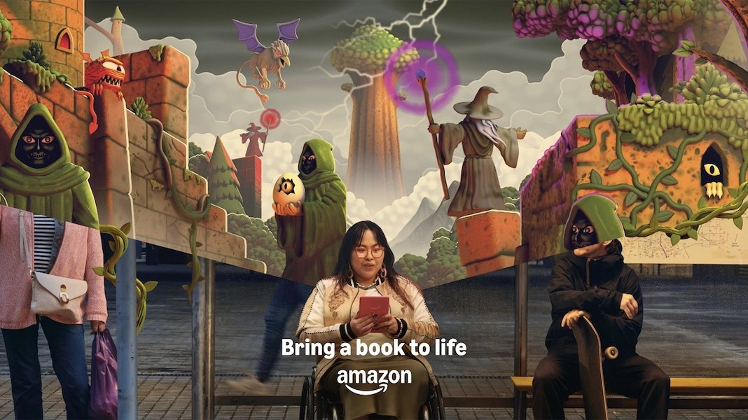 Amazon, книга, чтение, кампания, реклама