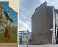 мурал, Глазго, художник, искусство, ИИ