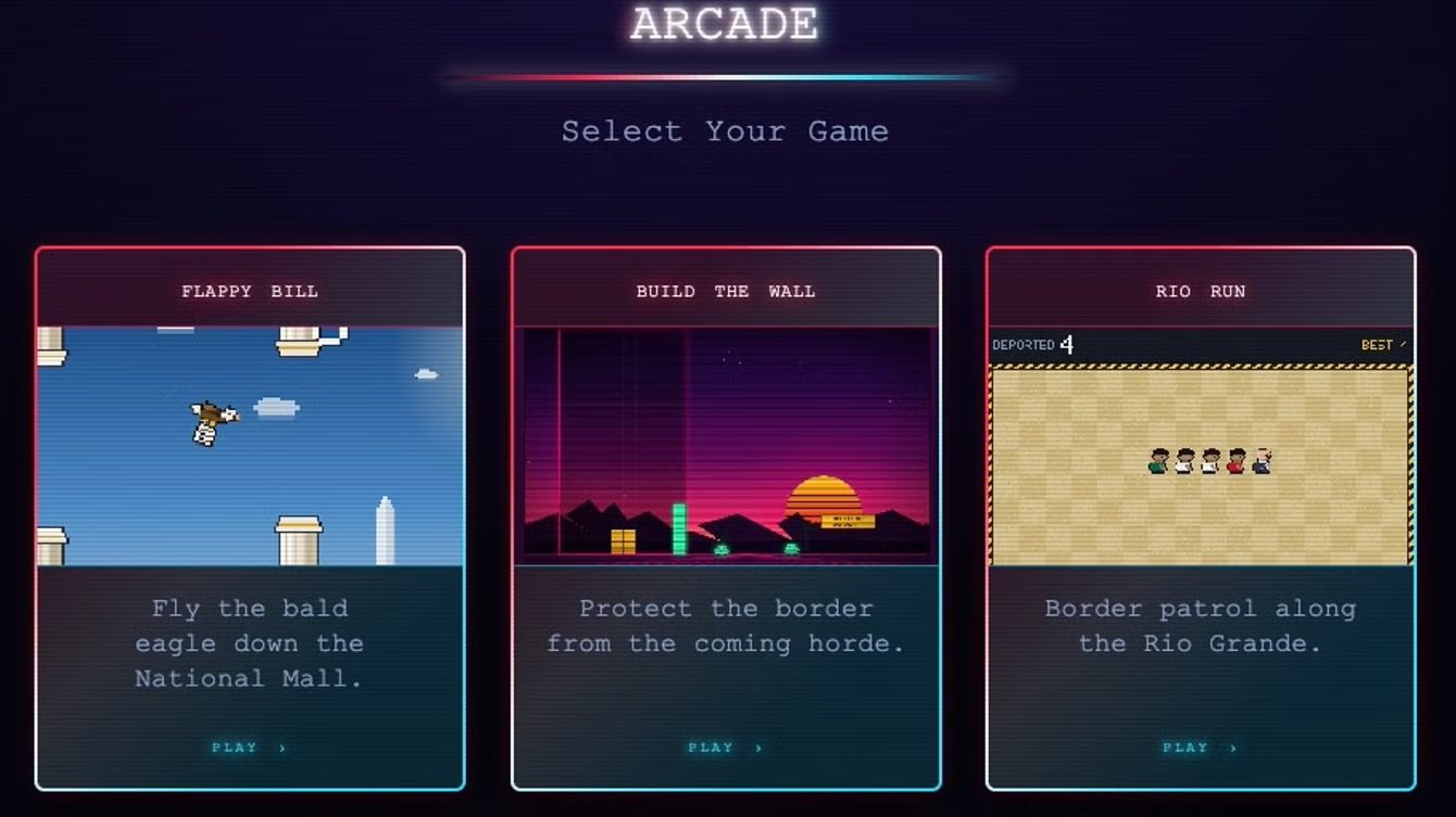 Белый дом, игры, мигранты, Трамп, граница