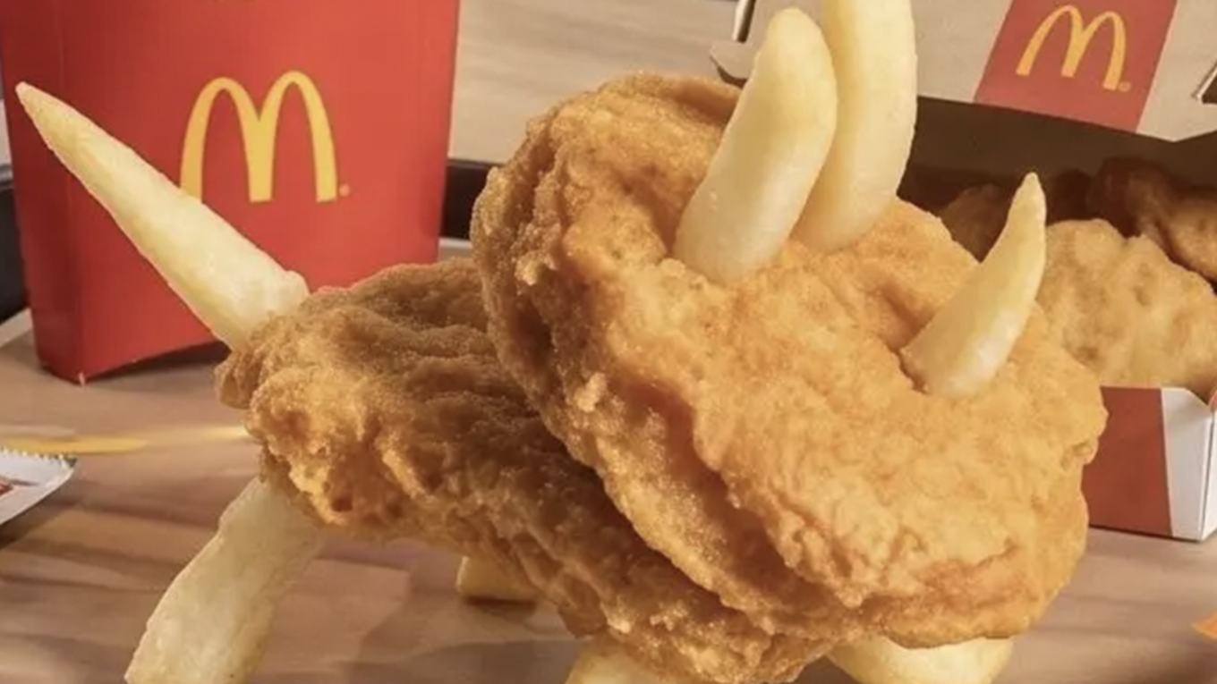 McDonald’s, наггетсы, динозавры, HappyMeal, реклама