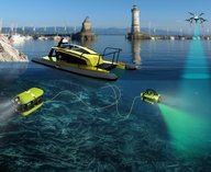 робот, мусор, море, подводный, очистка