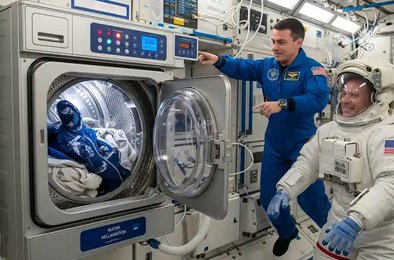 Китай, космос, стиральная машина, невесомость, одежда