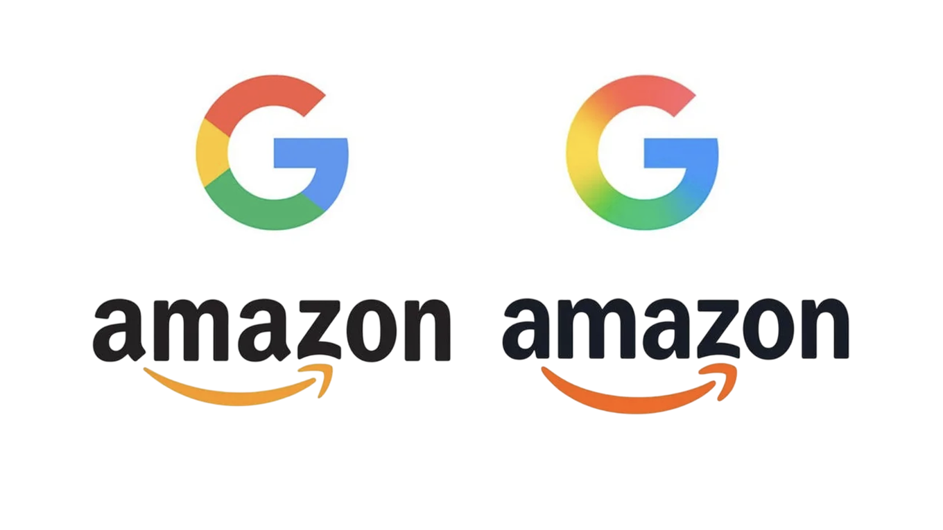 Google логотип, обновление логотипа, Amazon новый логотип, дизайн логотипа, изменения в логотипах
