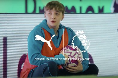 Puma уличный футбол, реклама Puma 2025, футбольная кампания Puma, мяч Премьер-лиги, эмоции от игры