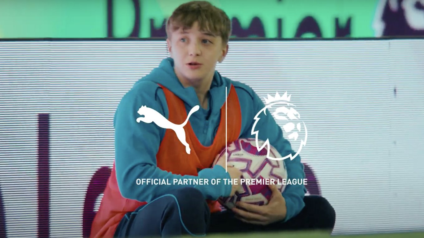 Puma уличный футбол, реклама Puma 2025, футбольная кампания Puma, мяч Премьер-лиги, эмоции от игры