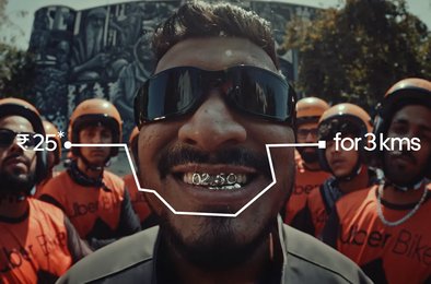 uber, реклама, индия, байктакси, маркетинг