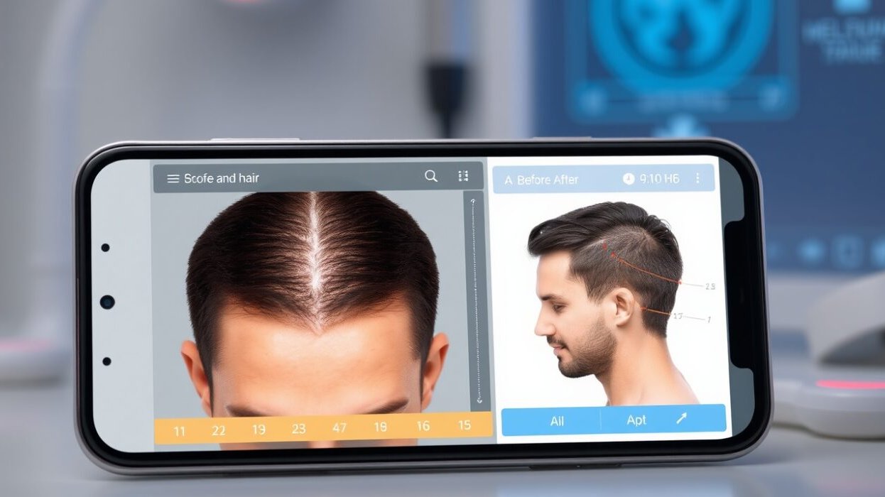 приложение, интеллект, облысение, волосы, диагностика