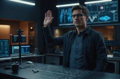 ученые, жесты, технология, нейросеть, управление