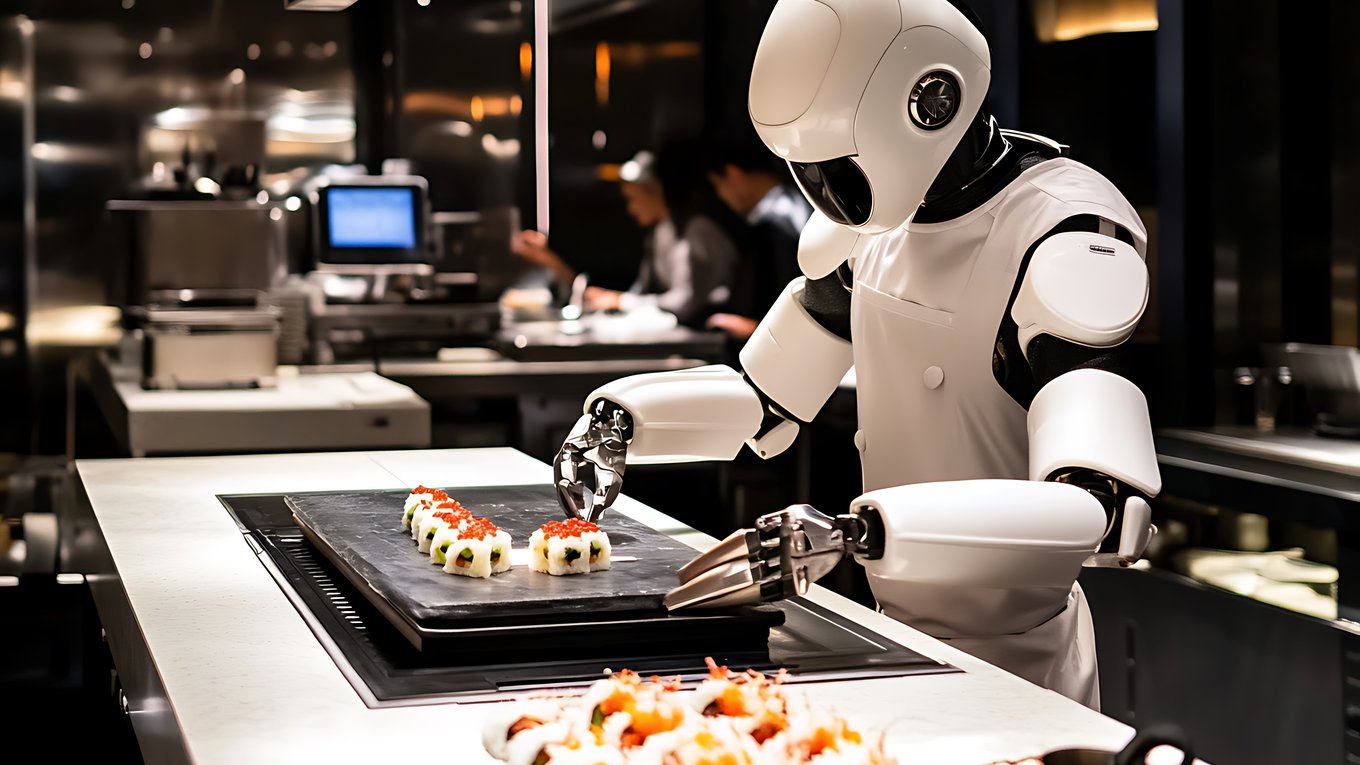 роботы, рестораны, Китай, автоматизация, ИИ