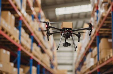 дроны, склад, логистика, роботы, доставка
