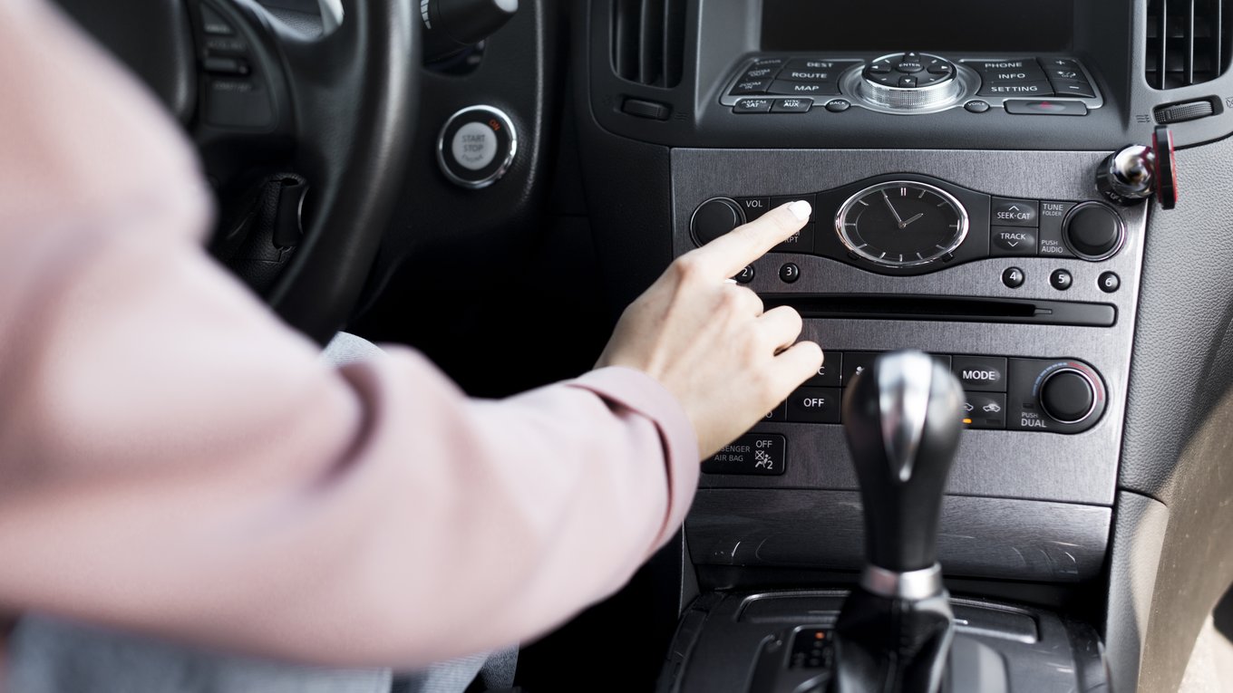 Audi, салон авто, кнопки