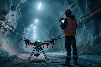 дрон, утечка, газ, шахта, система