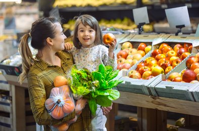 дети, продукты, овощи, питание, ферма