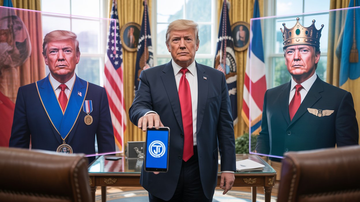 Трамп, ИИ, Двойники, Соцсети, Визуализация