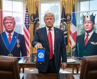 Трамп, ИИ, Двойники, Соцсети, Визуализация