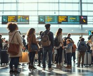 American Airlines выставила барьер для нарушителей очереди в аэропорту