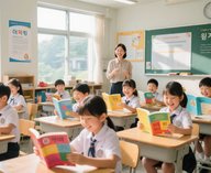 Образование, технологии, учебники, Корея, искусственный