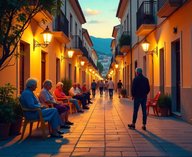 испанские уличные беседы, традиция tomar el fresco, общественное пространство Испании, вечерние посиделки, социальная культура Испании