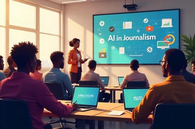 искусственный интеллект в журналистике, ИИ и медиа, обучение журналистов ИИ, будущее журналистики, технологии в СМИ