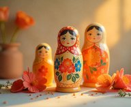 дизайнер с матрёшкой, хохлома в интерьере, гжель рисунок, русские орнаменты дизайн, современный русский стиль