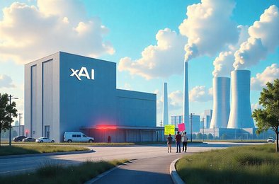 Илон Маск дата-центр, протесты экологов, метановые генераторы xAI, загрязнение воздуха в США, экологический скандал Теннесси