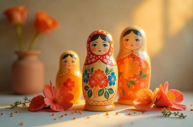 дизайнер с матрёшкой, хохлома в интерьере, гжель рисунок, русские орнаменты дизайн, современный русский стиль