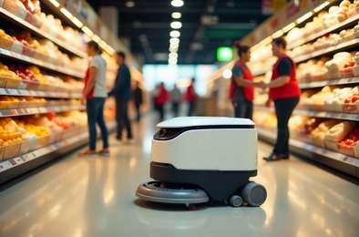 роботы в магазинах, автоматизация уборки, супермаркеты Австралии, технологии в ритейле, уборочные роботы