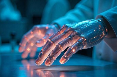 электронная кожа, роботы и сенсоры, искусственная тактильность, гибкие технологии, робототехника будущего