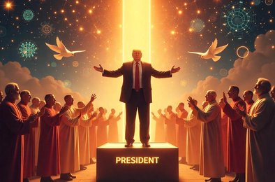 ИИ и религия, Дональд Трамп и технологии, президент ИИ, этика искусственного интеллекта, ИИ и вера