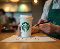 Starbucks Южная Корея, запрет политических имён, заказ в Starbucks, бариста подписывает стакан, нейтральность в кафе