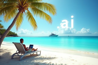 Ангилья, домен, искусственный, карибы, технологии
