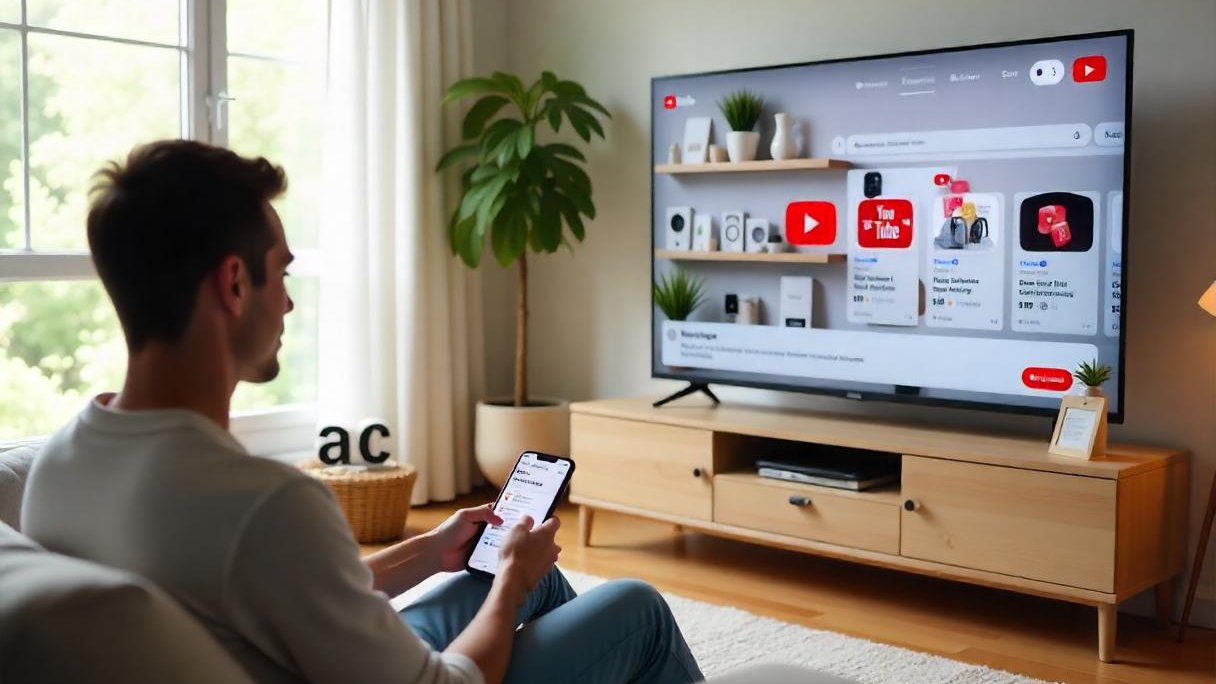 YouTube интерактивная реклама, витрина для покупок, реклама на ТВ, шопинг через телевизор, стриминговая платформа