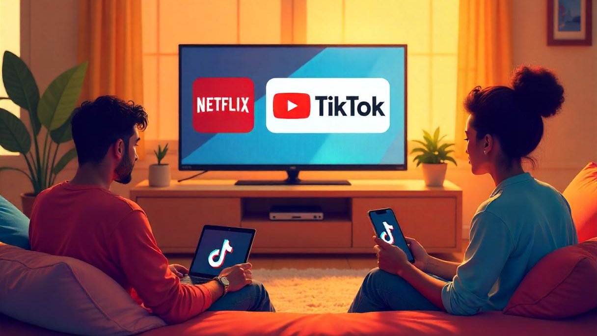 стриминговые сервисы, Netflix, YouTube, TikTok, потребление контента