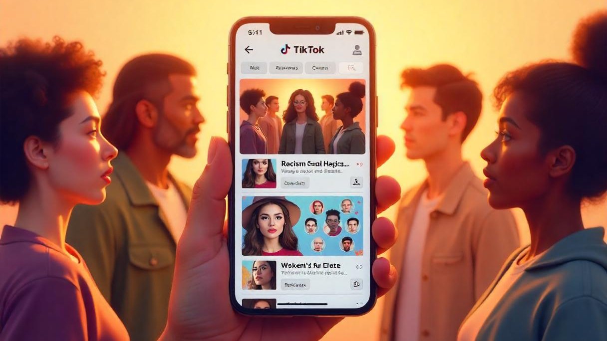 TikTok, расистские видео, ИИ-контент, дискриминация в соцсетях, модерация контента