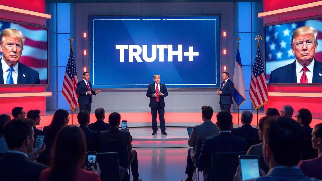 Truth+ стриминговый сервис, запуск Truth+ Трамп, консервативные медиа, Newsmax онлайн, платформа America First