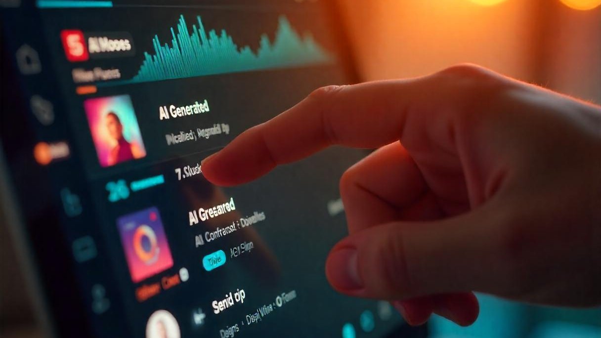 ИИ музыка, Deezer маркировка, искусственный интеллект в музыке, фейковые прослушивания, стриминговые сервисы