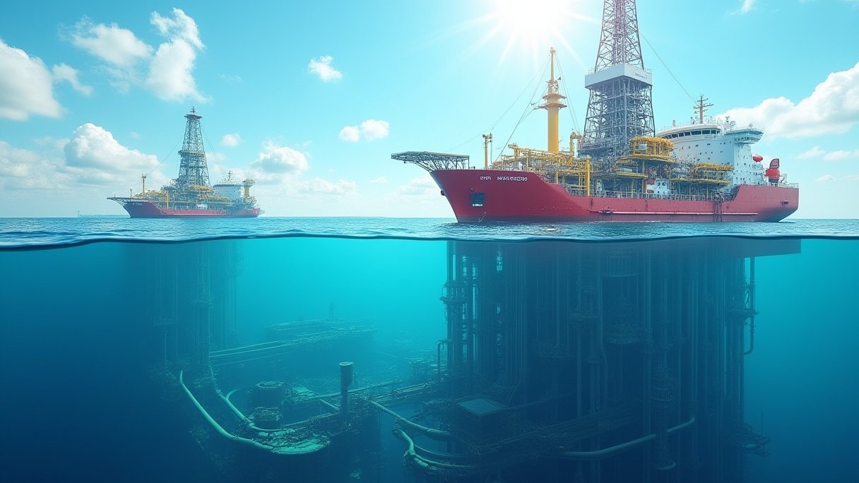 Норвегия, углекислый, CO2, Северное, подводный