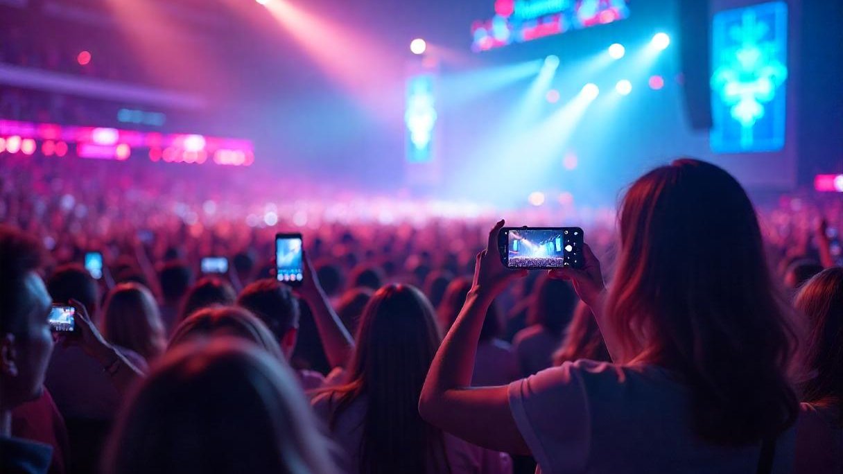 аренда смартфонов, K-pop фанаты, Samsung Galaxy с зумом, съемка концертов, техника для фанатов